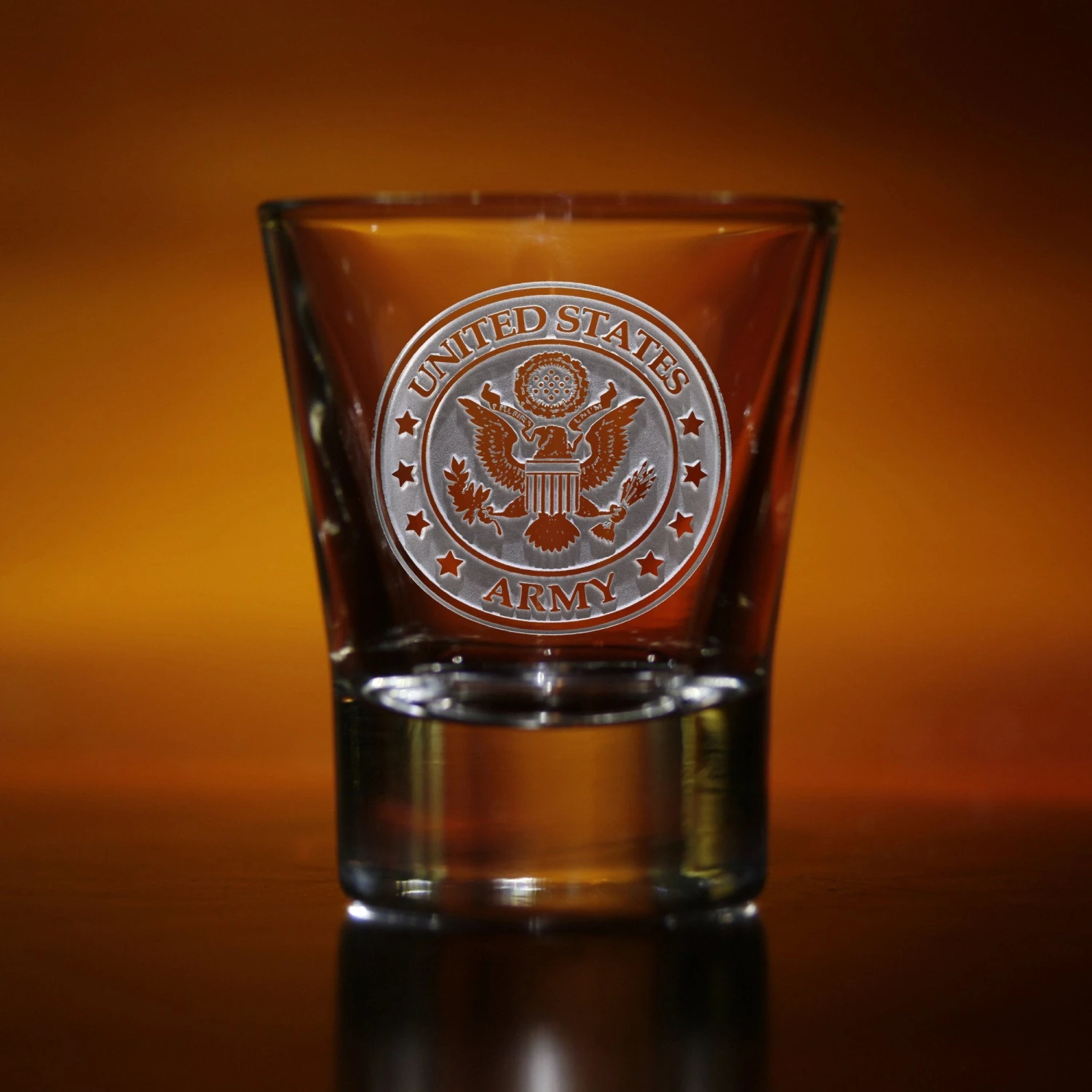 2.8oz, Engraved Army Shot Glass 2 2.8oz, Engraved Army Shot Glass - Image 2