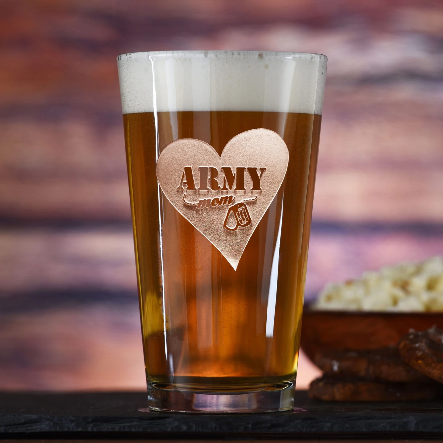 Army Mom Pint Pub Glass 1 Army Mom Pint Pub Glass