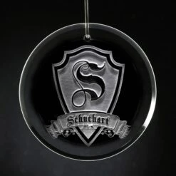 Engraved Ornament, Personalized Shield