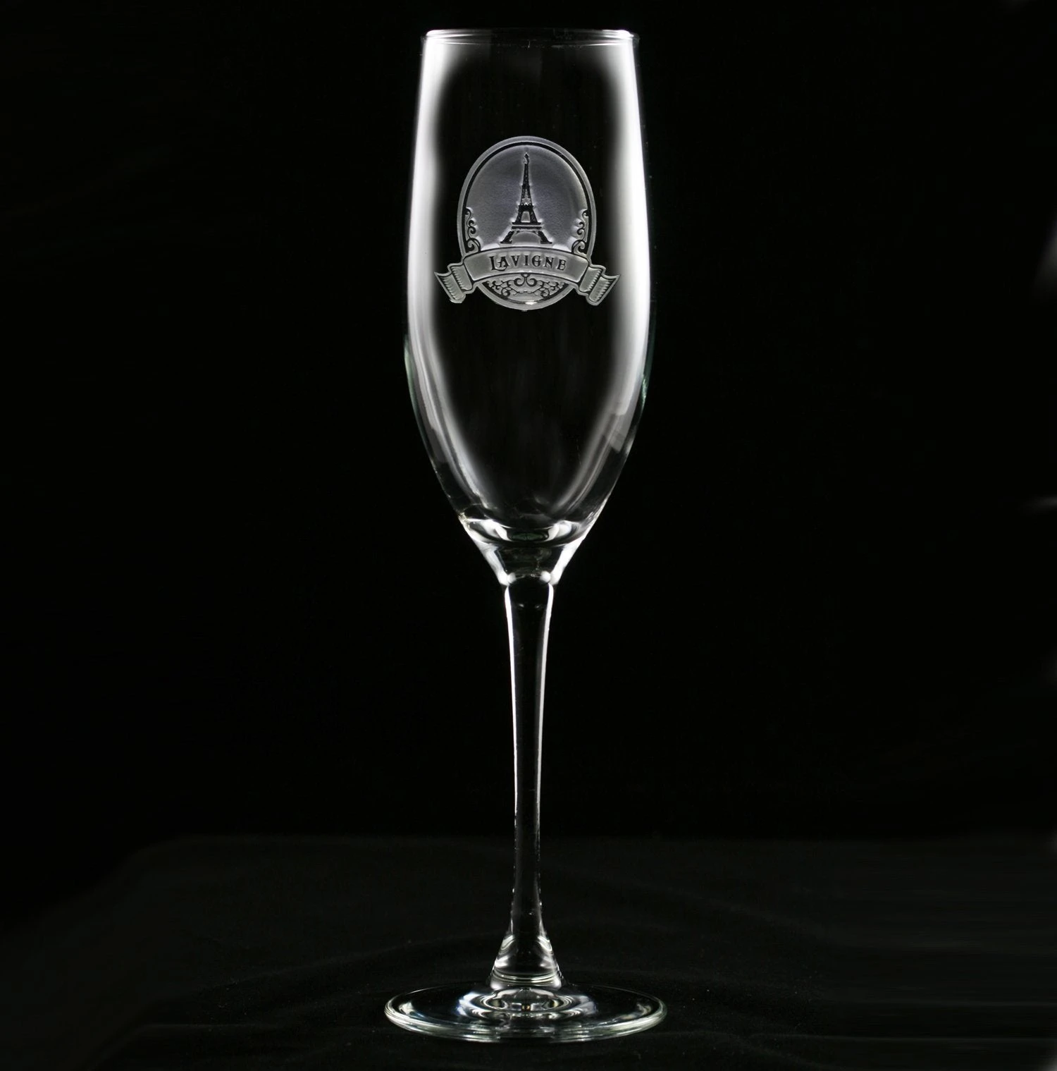 Eiffel Tower Engraved Champagne Flute Glass 2 Eiffel Tower Engraved Champagne Flute Glass - Image 2
