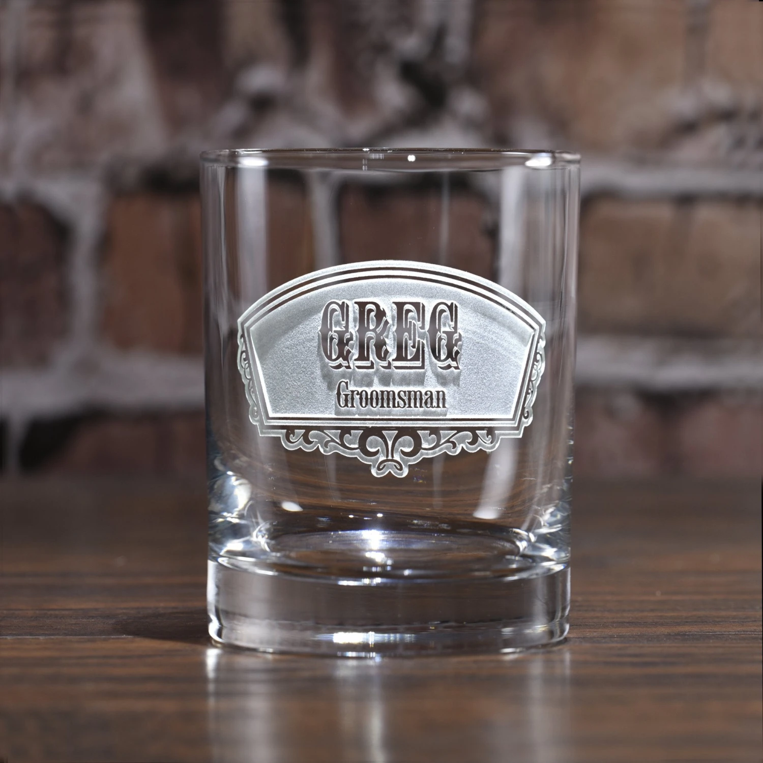 Custom Engraved Whiskey Scotch Glass For Groomsmen 2 Custom Engraved Whiskey Scotch Glass For Groomsmen - Image 2
