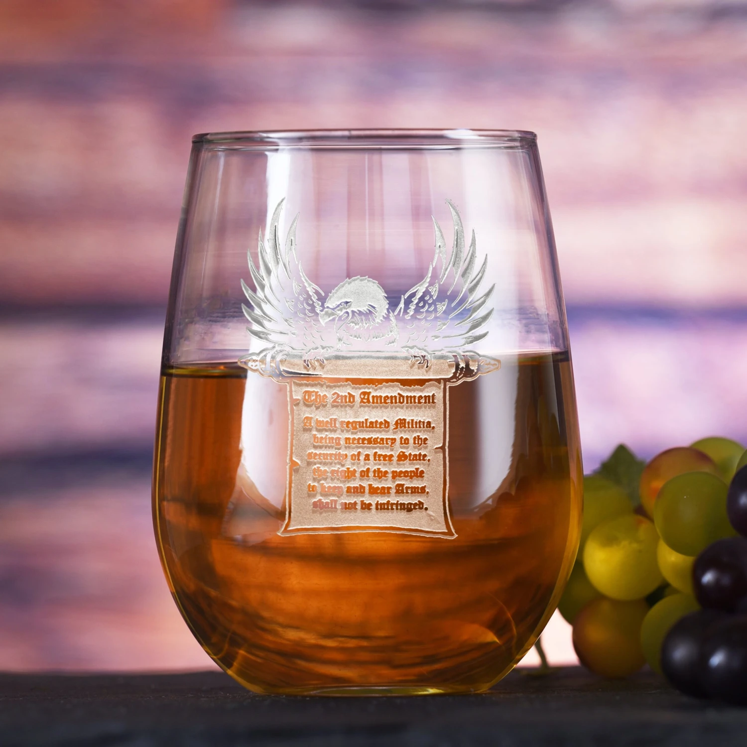 Second Amendment Gun Rights Wine Glass 1 Second Amendment Gun Rights Wine Glass