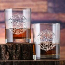 Logo Standard Bourbon Whiskey Glass (Set Of 2)