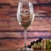 Bride Groom Wedding Date Stolzle Crystal White Wine Glass Gift