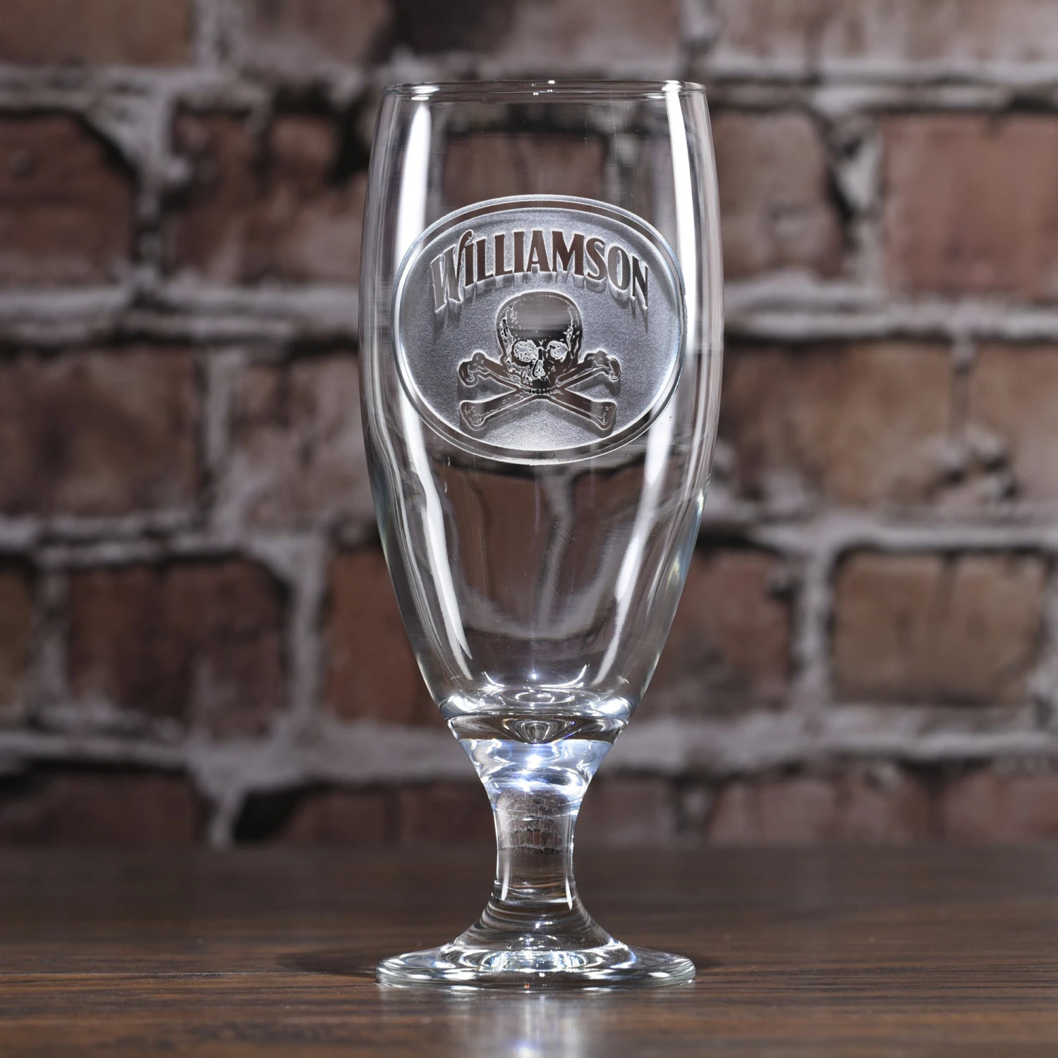 Engraved Skull And Bones Water Goblet 2 Engraved Skull And Bones Water Goblet - Image 2