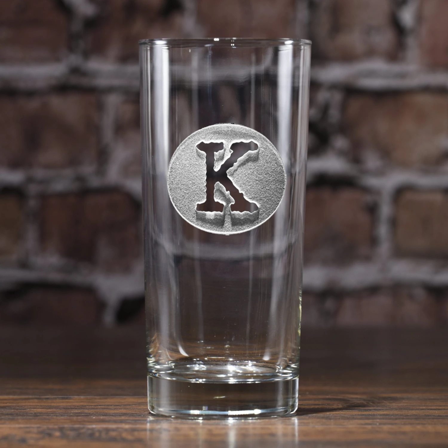 Typewriter Font Engraved Highball Cooler Glass 2 Typewriter Font Engraved Highball Cooler Glass - Image 2