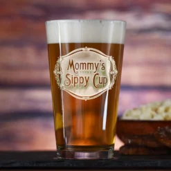 Personalized Sippy Cup Pint Pub Glass