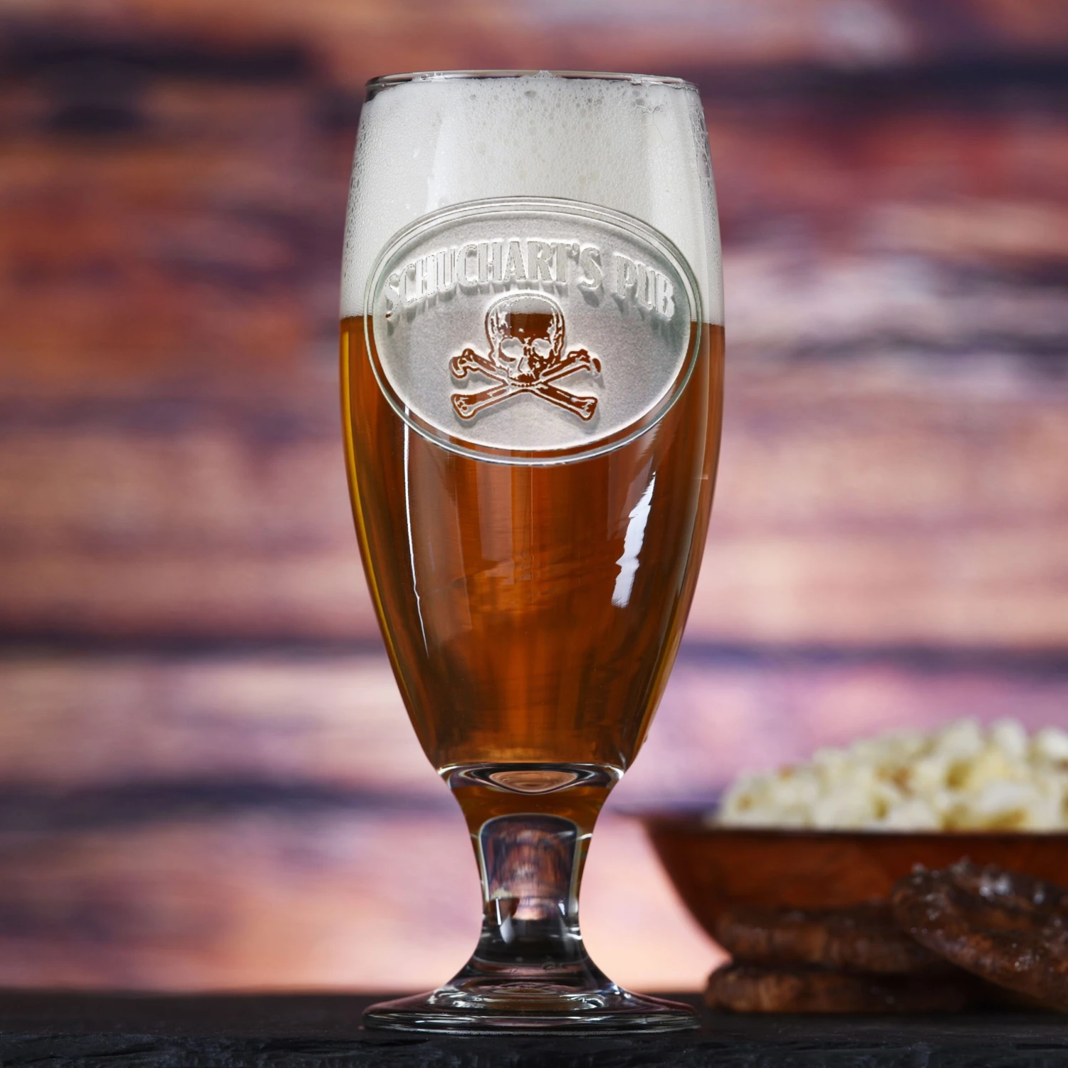 Engraved Skull And Bones Water Goblet 1 Engraved Skull And Bones Water Goblet