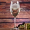 Stolzle Crystal White Wine Glass, Vintage Year Birthday Gift