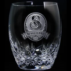 Engraved Waterford Crystal Bourbon Glasses, PAIR 6 Engraved Waterford Crystal Bourbon Glasses, PAIR -crystal imagery shop waterford bourbon glass set