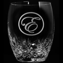 Engraved Waterford Crystal DOF, PAIR -crystal imagery shop waterford rocks glasses etched