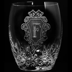 Engraved Waterford Crystal Whiskey Glasses, PAIR -crystal imagery shop waterford whiskey glasses