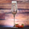 Engraved Crystal Wedding Toasting Flutes