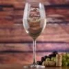Stolzle Crystal White Wine Glass, Engraved Bride And Groom Glasses