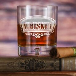 Whiskey Banner Glass